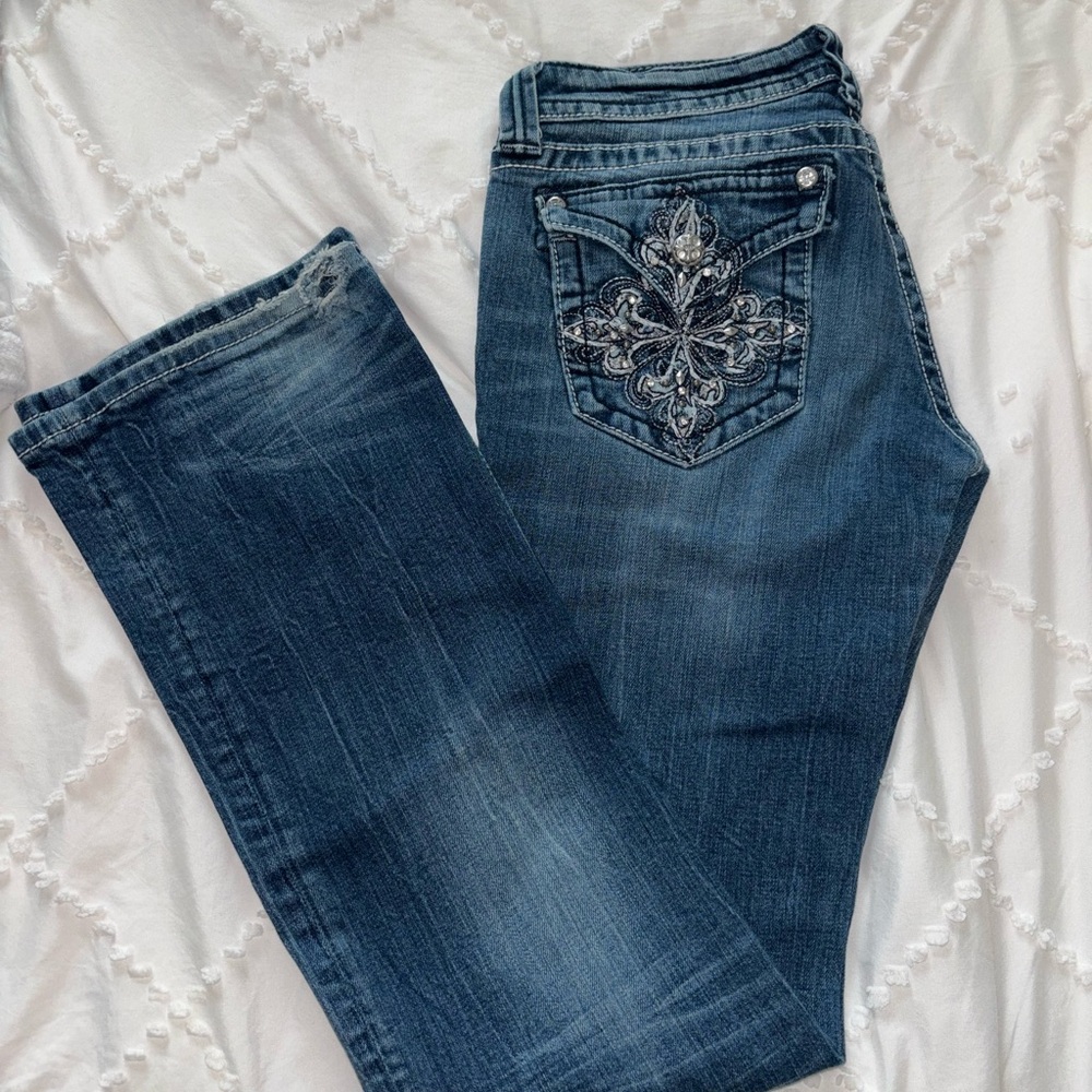 Embellished Blue Denim MISS ME Jeans